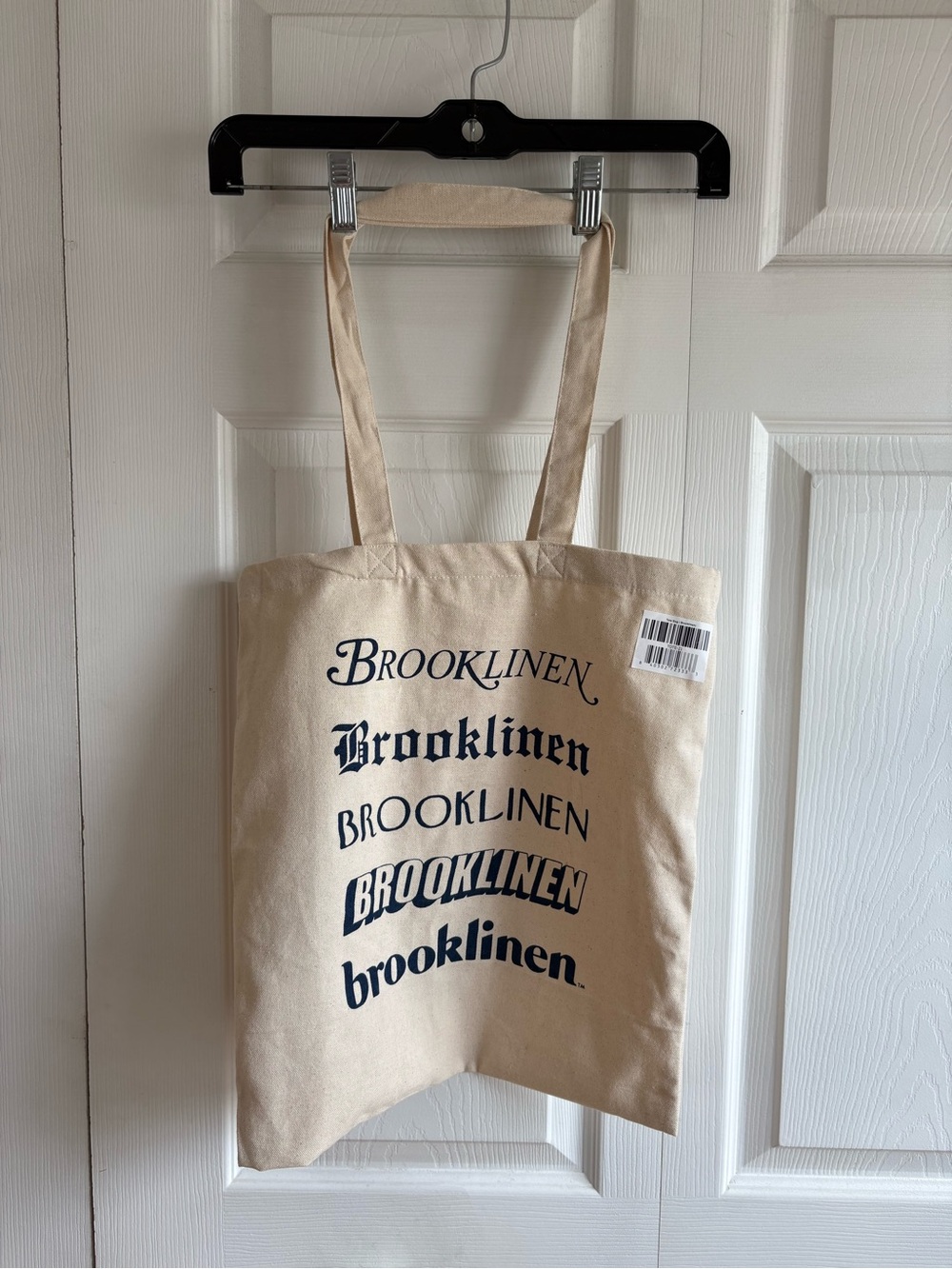 Brooklinen Canvas Textile Tote Bag Shopper Reusable‎ Trendy Academia Beige Tan